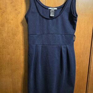Papaya Navy Sleeveless Midi Sheath Dress